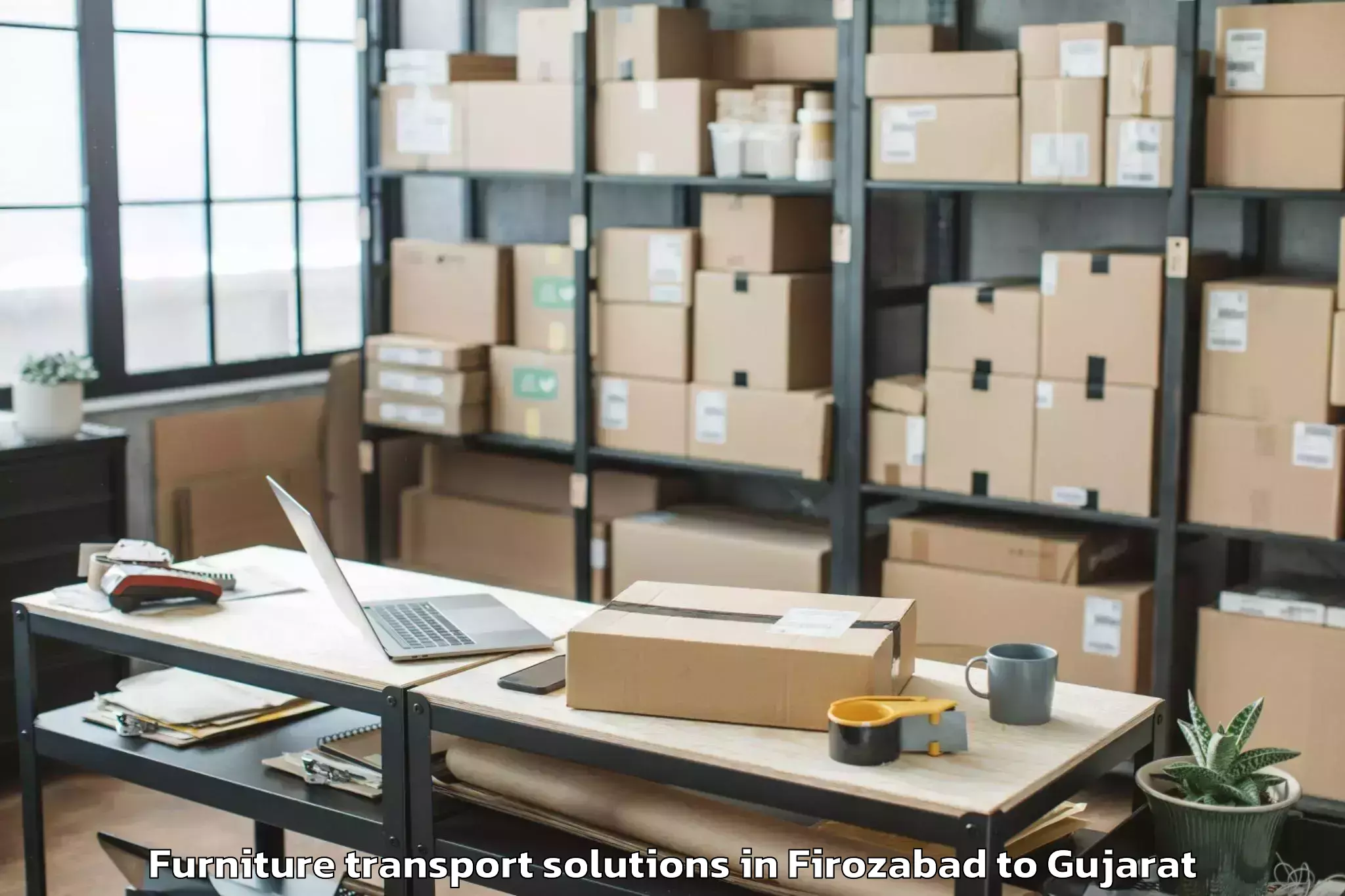 Expert Firozabad to Siddhpur Furniture Transport Solutions